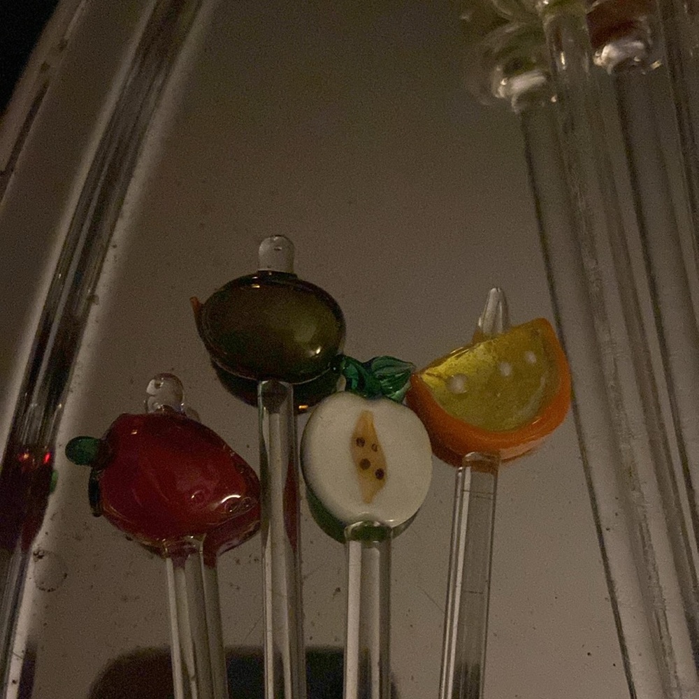 Various Glass drink stirrers and spears 10 Vintage - excellent condition - Picture 14 of 16